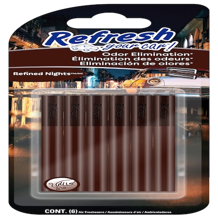 Refresh Your Car Refresh Your Car! Refined Nights Scent Car Vent Clip Solid 6 pk RHZ255-6AME